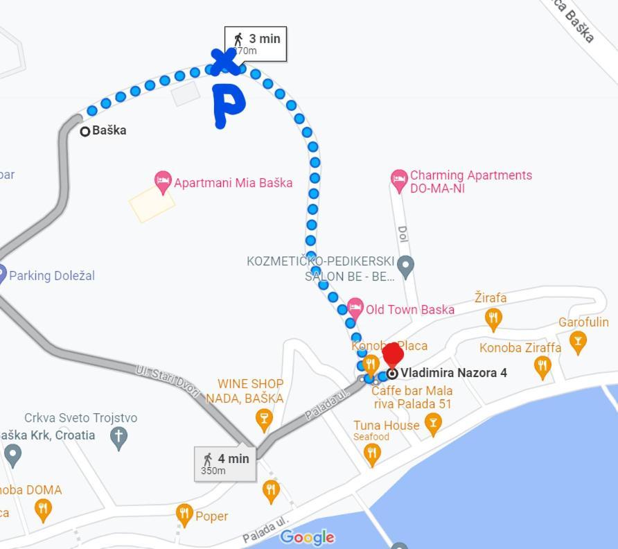 Apartment Igor With Balcony And Sea View Baška Екстериор снимка
